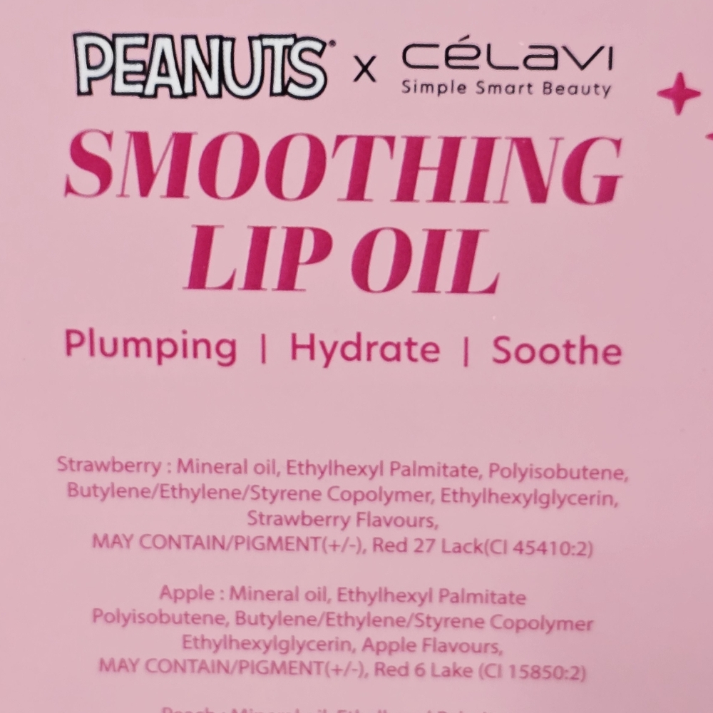 Peanuts x Célavi Smoothing Lip Oil Set - Picture 2 of 2